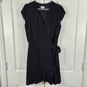 Loft Wrap Skort Black Dress: Size 2P (petite)
